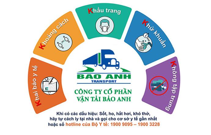 Vận tải Bảo Anh kịp thời triển khai các biện pháp chống dịch Covid-19